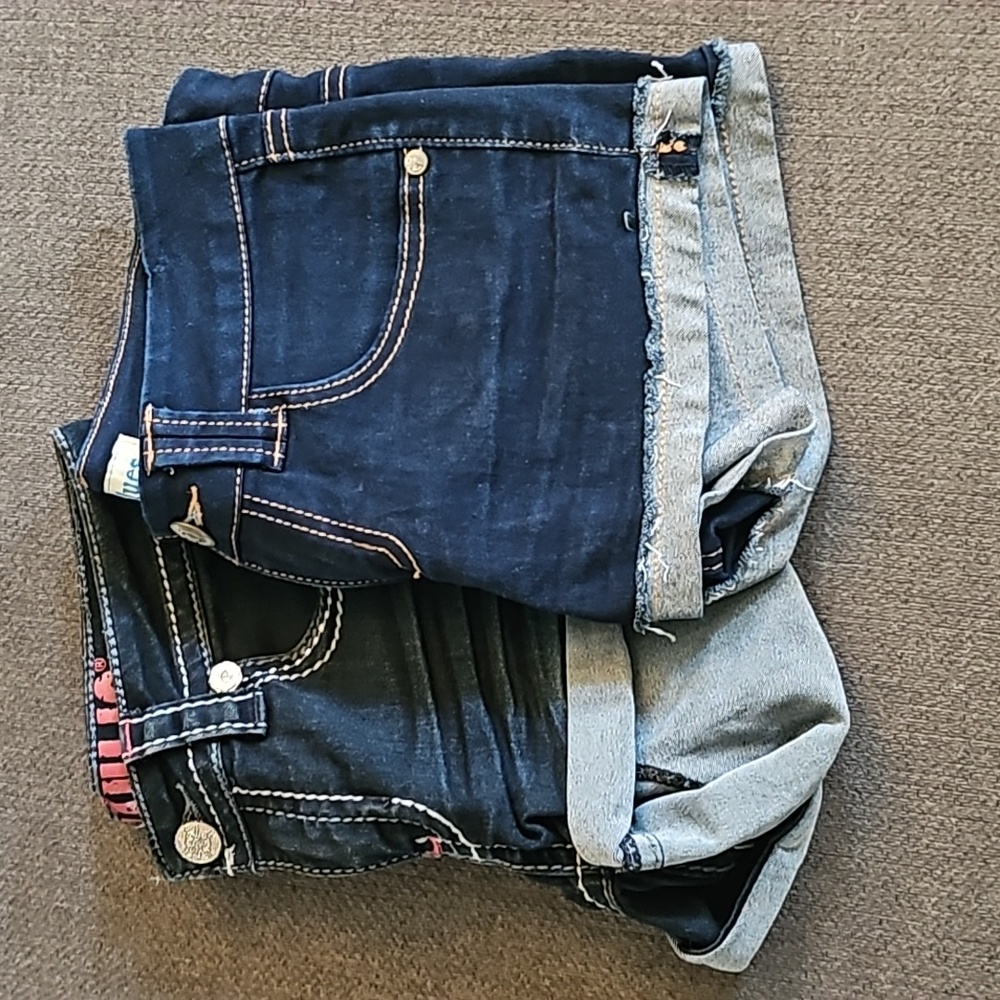 VINTAGE Two Pairs of Low Rise Jean Shorts. Hydraulic and Paris Blues.